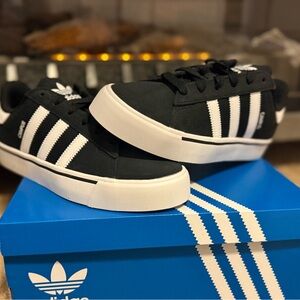 Adidas Kids Black and White Sneakers